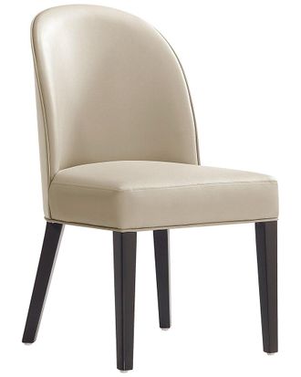 Manhattan Comfort Set Of 2 Hillman Leatherette & Velvet Dining Chairs With Beech Wood Legs