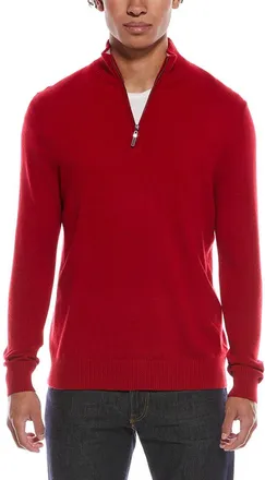 Quinn Cashmere 1/4-Zip Mock Neck Sweater