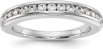 Diamond2Deal 14k Gold Lab Grown Diamond Wedding Band Ring 1/2Ct Clarity- VS Color- G-H