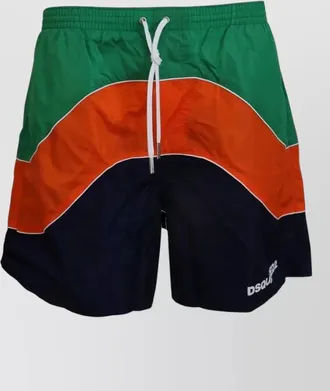 Dsquared2 logo-print knee-length swim shorts