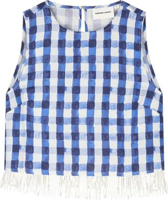 Fab By Fabienne Chapot Maxime Top - Dames - Tops zonder mouwen - Blauw - S - Linnen - Tops