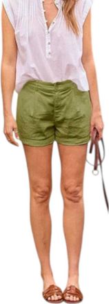 Bella Dahl Hanna Pleated Short In Tropical Olive