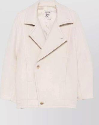 Semicouture wool oversized double-breasted coat