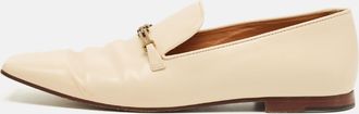 Tod's Tods Beige Leather Slip On Loafers