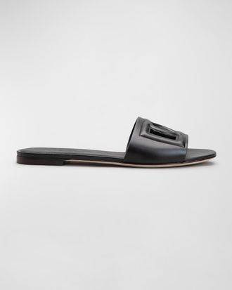 Dolce & Gabbana Cutout DG Flat Slide Sandals