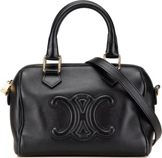 Celine Pre-owned Celine Smooth Calfskin Cuir Triomphe Satchel Ladies UYN3X7C3O08961X5