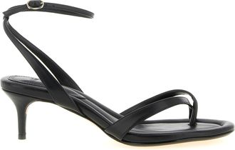 Alexandre Birman Black Cowhide Stiletto Heel Womens Sandals