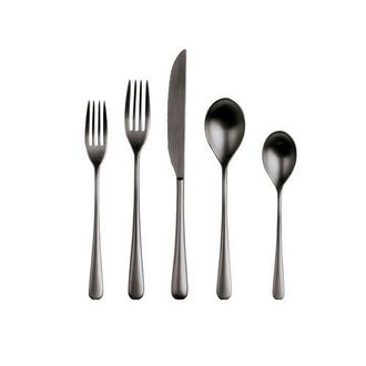 Mepra Neve Flatware Set - 5 Pieces in Ice Black Gold at Nordstrom