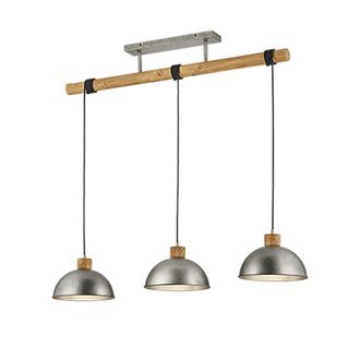 Trio Suspensi&oacute;n 3 C&uacute;pulas Metal N&iacute;quel Envejecido Delhi Lighting