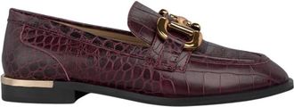 Alma En Pena Metallic stijgbeugel mocassin - Dames - Loafers - Rood - 38 EU - Schoenen
