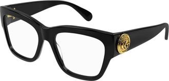 Gucci Stijlvolle Brilmontuur - Dames - Brillen - Zwart - 52 MM - Accessoires