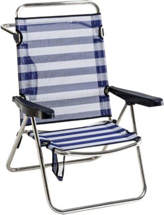 Alco Silla Playa 671-alf Reclinable Aluminio Fibreline Alco