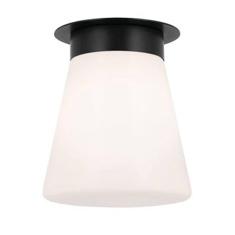 Netlighting Kichler Albers Semi Flush Ceiling Light Contemporary Black 1x E27
