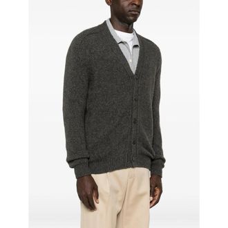 Scaglione Crew Neck Knit Cardigan - Grey