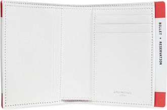 Balenciaga Leather Wallet With Print, Unisex, White