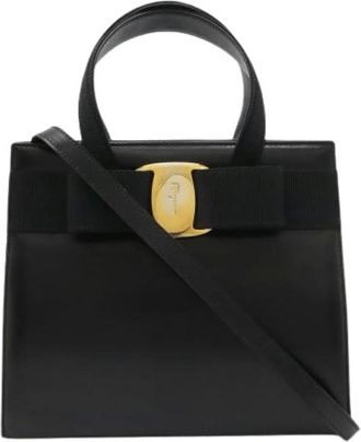 Ferragamo Pre-owned Handbags, female, Black, Size: ONE SIZE Pre-owned Handbag