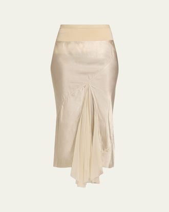 Rick Owens Asymmetric Bias Midi Skirt
