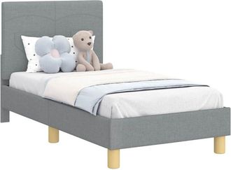 vidaXL Estructura De Cama Para Ni&ntilde;os Peque&ntilde;os Con Cabecera Gris Claro Vidaxl
