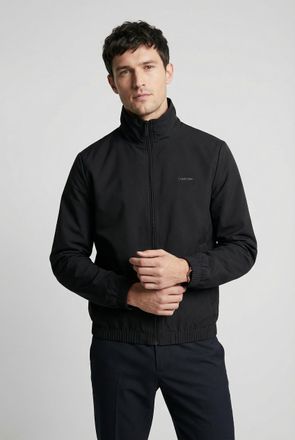 Calvin Klein Windbreaker CALVIN KLEIN LS NYLON STAND COLLAR WINDBREAKE, Herren, Gr. XXL, schwarz, Web, Obermaterial: 100% Polyester, unifarben, regular fit normal,