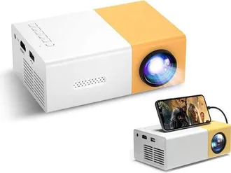 OEM Miniproyector, Entrada Hasta 1080p Full Hd, Hdmi, Blanco / Amarillo, Port&aacute;til, Proyector Hd Ideal Para Presentaciones Y Cine En Amarillo Blanco