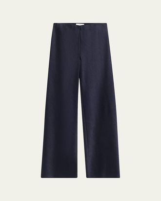 Vince Colette High-Waist Fluid Satin Bias Pants