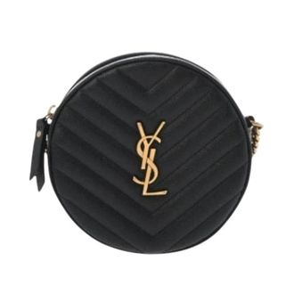 Saint Laurent Pre-owned Cross Body Bags, female, Black, Size: ONE SIZE Pre-owned Vintage Shoulder Bag