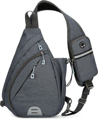 Generic Mens Crossbody Bag, Made of Durable Material, With Multiple Compartments, Suitable for Carrying Cameras and Cell Phones. (Light gray,24 * 10 * 39cm/9.