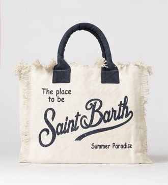 MC2 Saint Barth Borsa Vanity MC2 Saint Barth in cotone con logo stampato