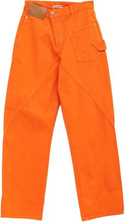 J.W.Anderson Jeans met logopatch - Oranje