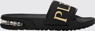 Plein Sport Sliders in gomma e mesh con logo applicato