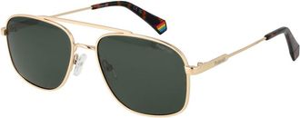 Polaroid Gouden Metalen Zonnebril