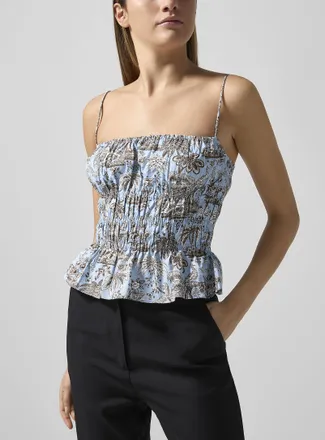 Staud Womens Ayla ruched top