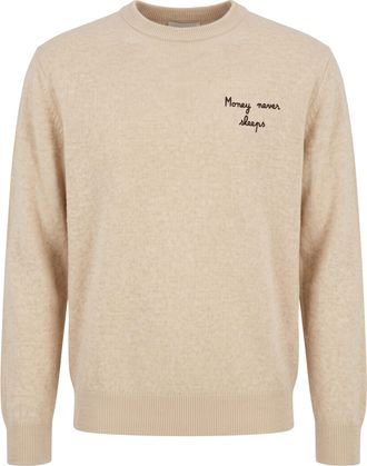 MC2 Saint Barth Beige Wool Cashmere Blend Crewneck Light Sweater