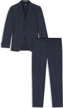 BOSS Two-piece slim-fit suit in patterned stretch wool