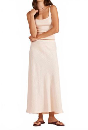 bobi Bias Cut Maxi Skirt In Linen