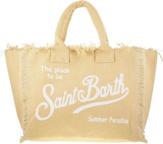MC2 Saint Barth Tote Bags, female, Beige, Size: ONE SIZE Canvas Small Bag