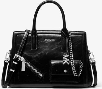 Michael Kors Laila Medium Leather Satchel with Card Case