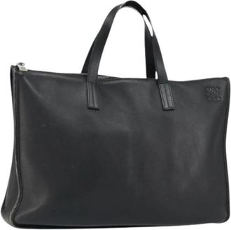 Loewe Pre-owned Tote Bag - Dames - Vintage Shopper - Zwart - ONE Size - Leer - Vintage
