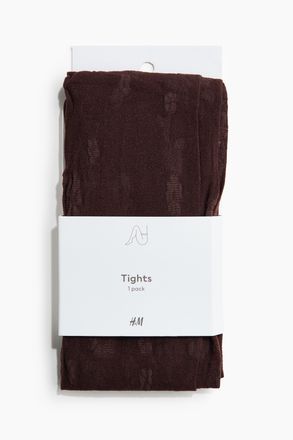 H&M Spitzenstrumpfhose - Brown