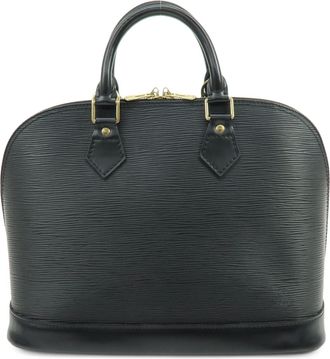 Louis Vuitton Vintage Alma Epi Leather Black Leather Handbag (Pre-Owned)