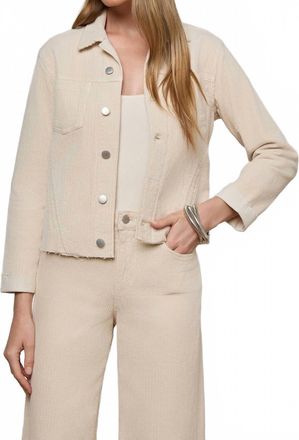 L'agence Janelle Slim Raw Jacket In French Vanilla