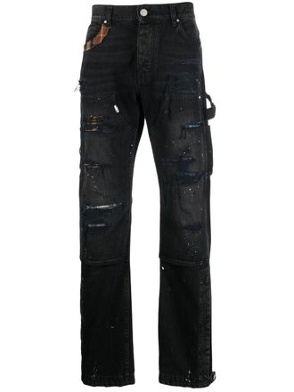 Amiri Jeans met gescheurd detail - Blauw