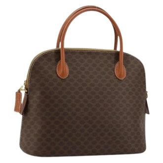 Celine Pre-owned Handbags, female, Brown, Size: ONE SIZE Pre-owned Vintage Macadam Canvas Hand Bag