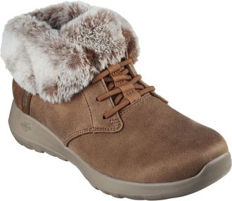 Skechers On-the-GO Joy Cozy Charm Polyester Womens Chestnut Winter Ankle Boots - UK 7