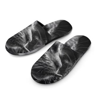 Generic Cat Smoking Mens House Slippers Slip Indoor Slipper On Shoes Warm Outdoor