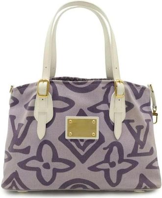 Louis Vuitton Pre-owned Handbags, female, Purple, Size: ONE SIZE Pre-owned Vintage Canvas Handbag