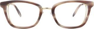 Alexander McQueen 51mm Novelty Optical Frames in Pink Gold Transparent at Nordstrom Rack