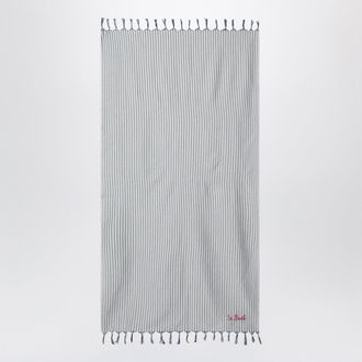 MC2 Saint Barth Striped beach towel with embroidered logo
