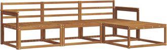 vidaXL Conjunto De Sof&aacute;s De Exterior 4 Uds. Natural Vidaxl