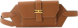 Herm&egrave;s Brown Swift Leather Fanny Pack (Pre-Owned)
